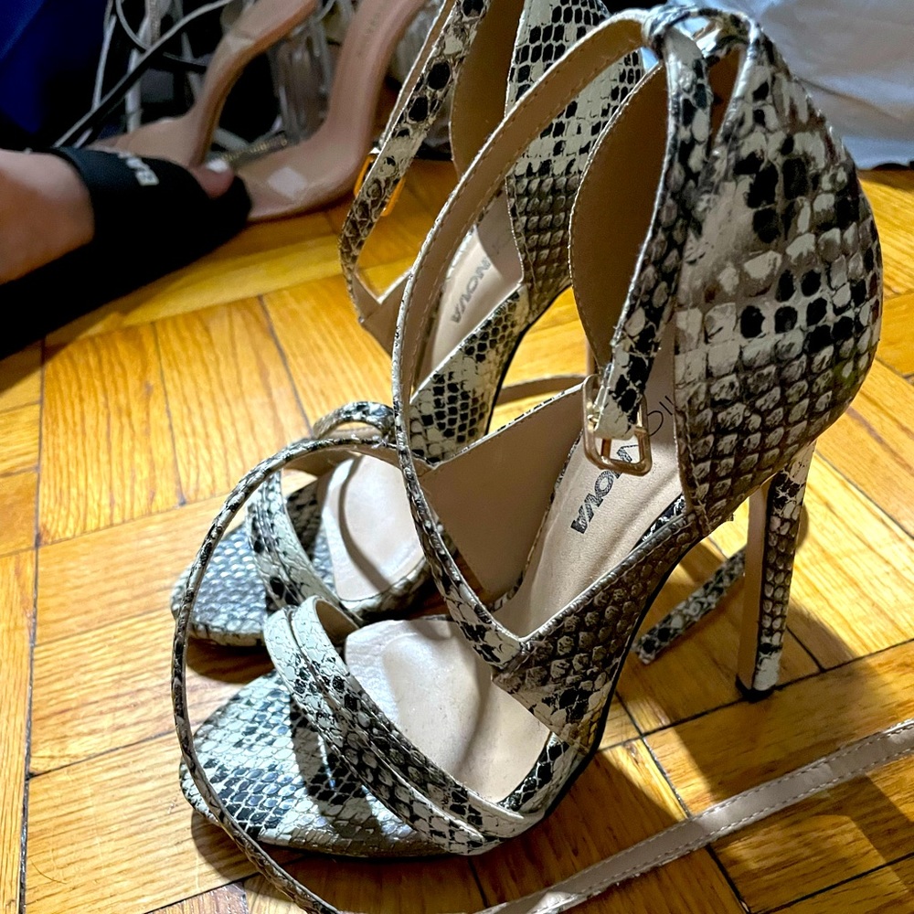 Snakeskin heels